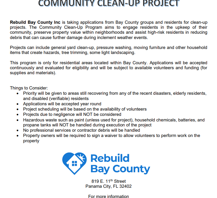 New! Community Clean-Up Program